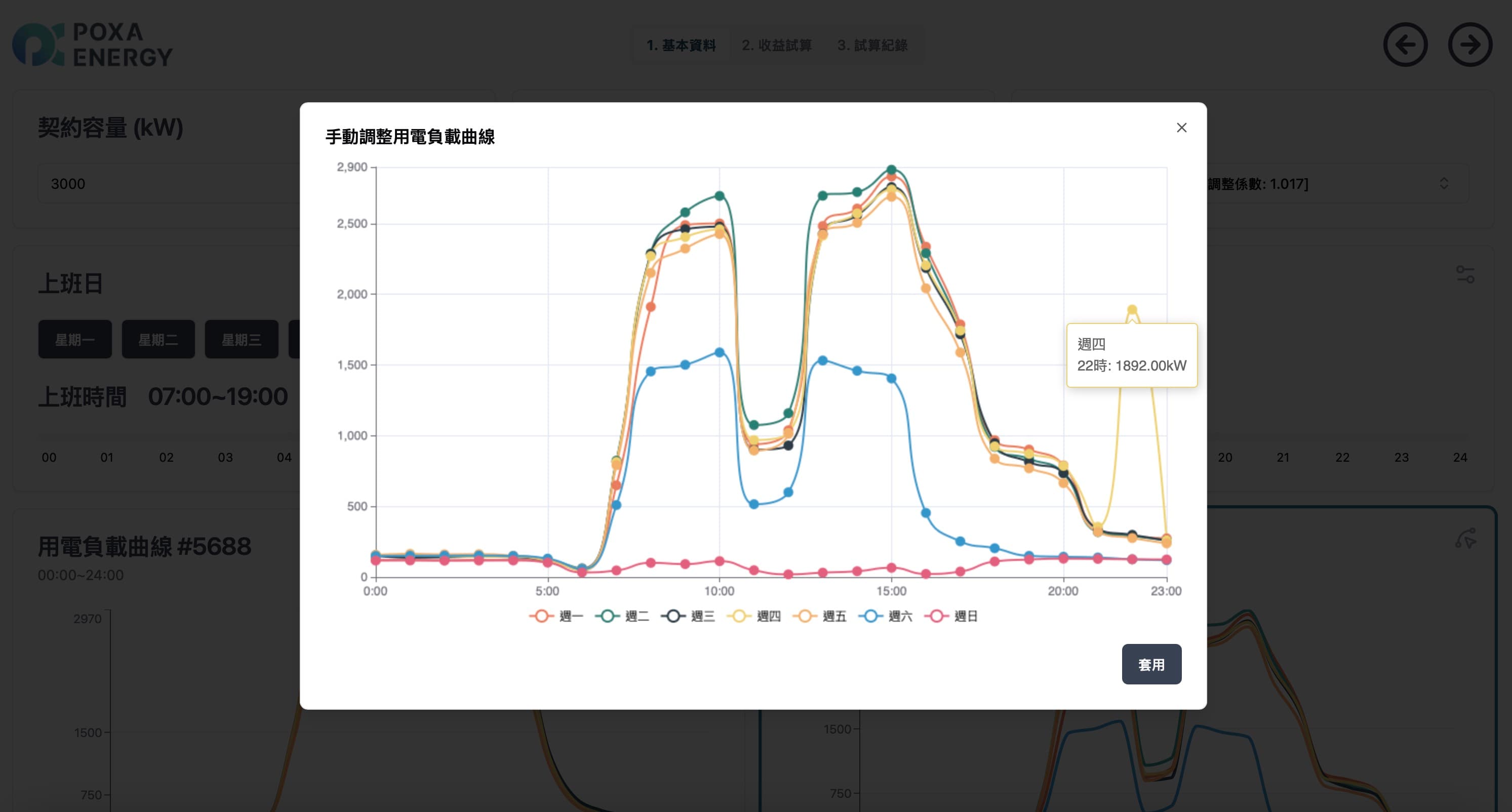 表後儲能收益試算:手拉負載工具